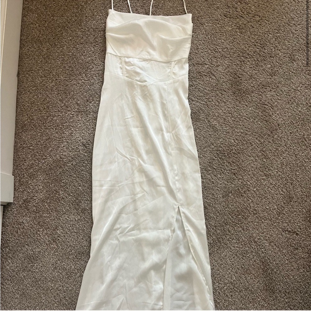 White slip dress